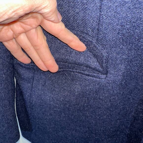 J Crew Men’s Blazer 40R Charcoal Slate Blue Tweed Brown Elbow Patch Academia - Picture 5 of 7